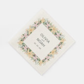 Boho bloemen bruiloft  servet (Hoek)