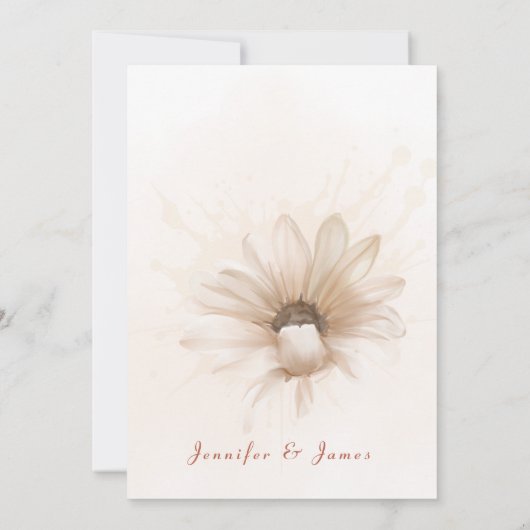 boho bloemen bruiloft uitnodiging save the date (Achterkant)
