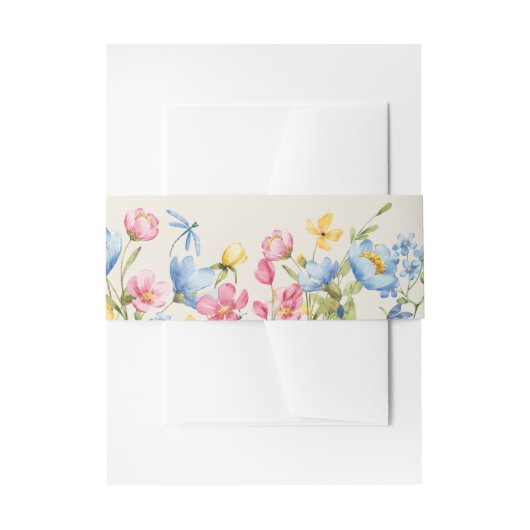 Boho Bloemen Bruiloft  Uitnodigingen Wikkel (Voorkant Voorbeeld)