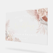 Boho bloemen bruiloft welkom acryl bord (Hoek)