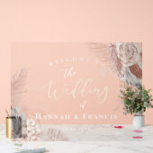 Boho bloemen bruiloft welkom acryl bord (Huwelijk)