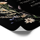 Boho Bloemen Bruiloft Welkom Poster (Hoek)