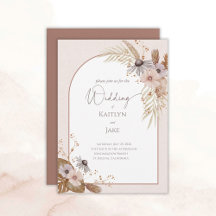 Boho bloemen bruiloftsinvatie