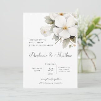Boho bloemen bruiloftsinvitaties kaart