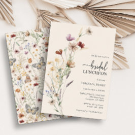 Boho Bloemen Bruiloftslunch Kaart