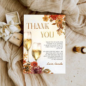 Boho Bloemen Brunch en Bruisende Bruids Bruiloft Bedankkaart