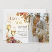 Boho Bloemen Brunch en Bruisende Bruids-Shower Fot Bedankkaart (Voorkant)