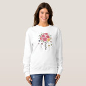 Boho Bloemen Bulgaarse Moeder Moederdag Cadeau Trui (Voorkant volledig)