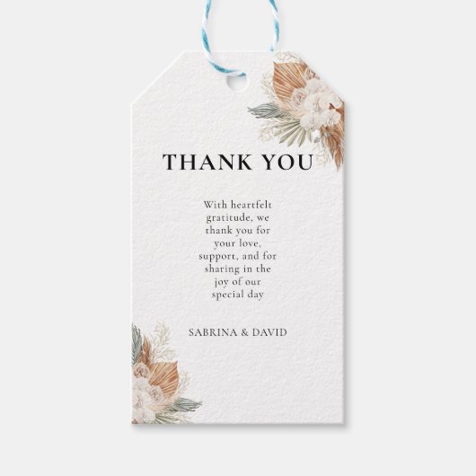 Boho Bloemen  Cadeaulabel (Voorkant)