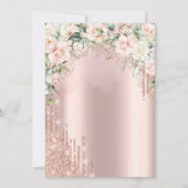 Boho Bloemen Champagne Glas Bachelorette Party Kaart (Achterkant)