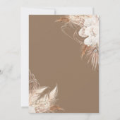 Boho Bloemen, Champagneglas, Terracotta 40e Kaart (Achterkant)