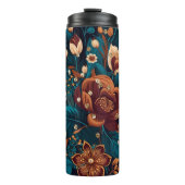 Boho Bloemen Chic Classy Thermische Tumbler Thermosbeker (Voorkant)