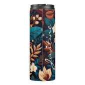 Boho Bloemen Chic Classy Thermische Tumbler Thermosbeker (Achterkant)
