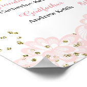 Boho Bloemen Cross Meisje Eerste Communie Teken Poster (Hoek)