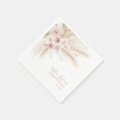 Boho Bloemen Doop Servetten Meisjes Doop Roze (Hoek)