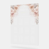 Boho bloemen Doop zitgrafiek Acryl Bord (Hoek)