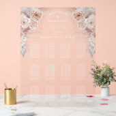 Boho bloemen Doop zitgrafiek Acryl Bord (Huwelijk)