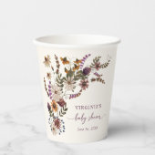 Boho Bloemen Douche Papier Cup Papieren Bekers (Voorkant)