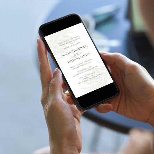 Boho Bloemen Eenvoudige Waterverf Groene palmblade Kaart