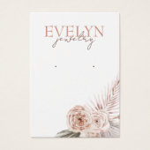 Boho-bloemen elegant oorenkaart visitekaartje (Voorkant)