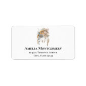 Boho Bloemen en Dreamcatcher - Adres Etiket (Voorkant)