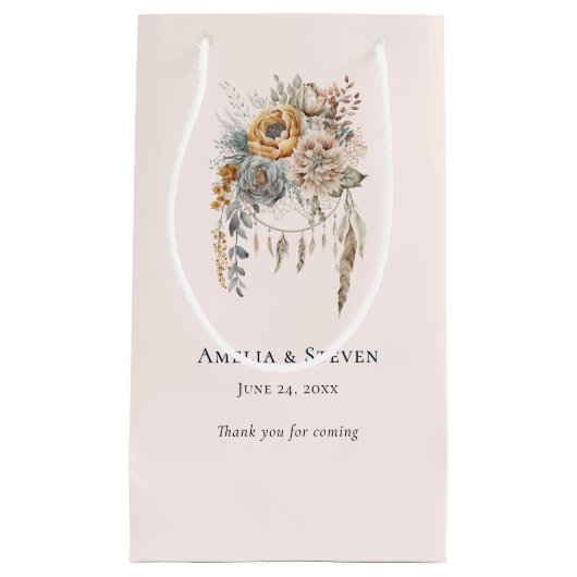 Boho Bloemen en Dreamcatcher - Huwelijk Klein Cadeauzakje (Voorkant)