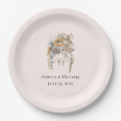 Boho Bloemen en Dreamcatcher - Huwelijk Papieren Bordje (Voorkant)