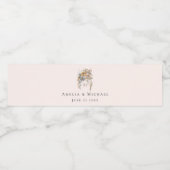 Boho Bloemen en Dreamcatcher - Huwelijk Waterfles Etiket (Enkel label)