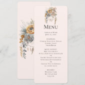 Boho Bloemen en Dreamcatcher - Trouwmenu Kaart (Voorkant / Achterkant)
