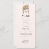 Boho Bloemen en Dreamcatcher - Trouwmenu Kaart (Voorkant)