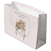 Boho Bloemen en Dreamcatcher - Verjaardag Groot Cadeauzakje (Achterkant Gekanteld)