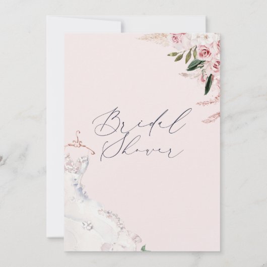 Boho Bloemen en Jurk Vrijgezellenfeest Kaart (Achterkant)