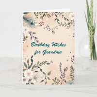Boho Bloemen en Pauw Veer Oma Verjaardag