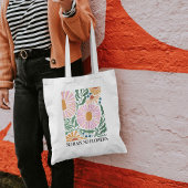 Boho Bloemen en Quote Geen Regen Geen Bloem Tote Bag