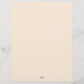 Boho bloemen en veren briefhoofd (Achterkant)