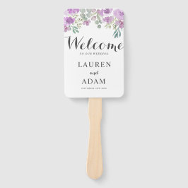 Boho Bloemen Eucalyptus Roze Huwelijksprogramma Handwaaier