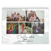 Boho Bloemen Familie Herinneringen Foto Keepsake Kalender (Hoes)