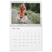 Boho Bloemen Familie Herinneringen Foto Keepsake Kalender (Mar 2027)