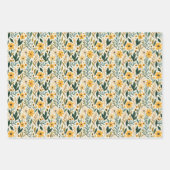 Boho Bloemen Fantasie Inpakpapier Vel (Voorkant 2)