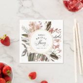 Boho Bloemen Fantasie Waterverf Bruidsdouche Servet (Insitu)