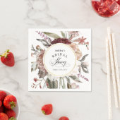 Boho Bloemen Fantasie Waterverf Bruidsdouche Servet (Insitu)