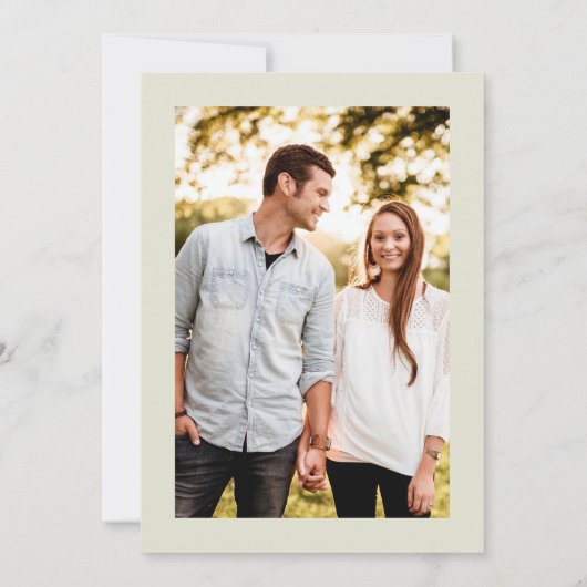  Boho Bloemen Foto Bruiloft Kaart (Achterkant)