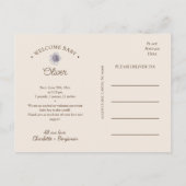 Boho Bloemen Foto Geboorte Aankondiging Briefkaart (Achterkant)