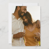 Boho Bloemen Foto Herfst Bruiloft Save The Date (Achterkant)