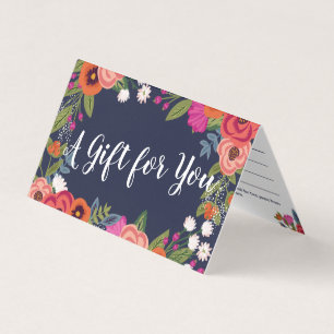 Boho Bloemen Frame - Cadeaubon Kaart
