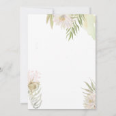 Boho Bloemen Frame Wijn Quinceanera Kaart (Achterkant)