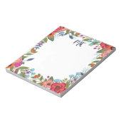 Boho Bloemen Geborduurd Notitieblok (Linkerzijde)
