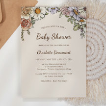 Boho  Bloemen Genderneutraal Baby shower