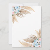 Boho Bloemen Geslacht Onthullen Partij Kaart (Achterkant)