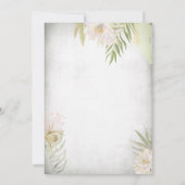 Boho Bloemen Glitter Kroon Quinceañera Kaart (Achterkant)